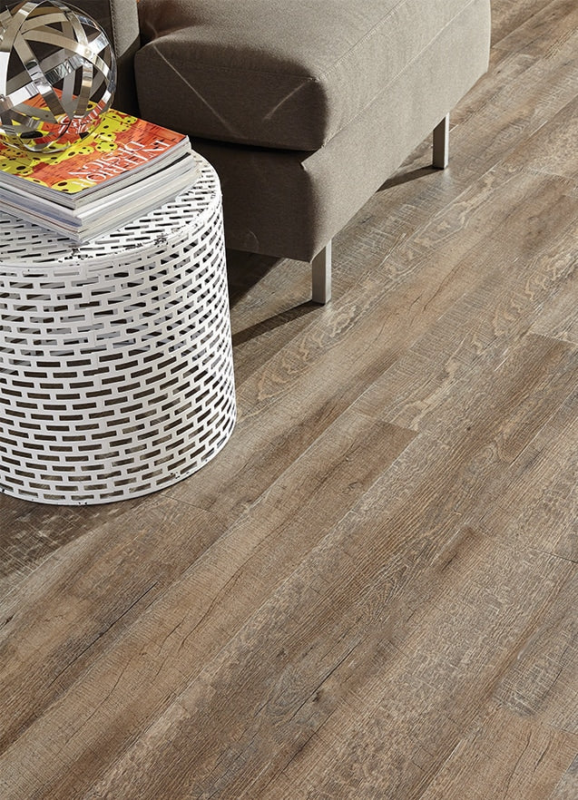 Style Selections Driftwood Brown 3-mil x 6-in W x 36-in L Water Resistant Peel and Stick Luxury Vinyl Plank Flooring (1.5-sq ft/ Piece)