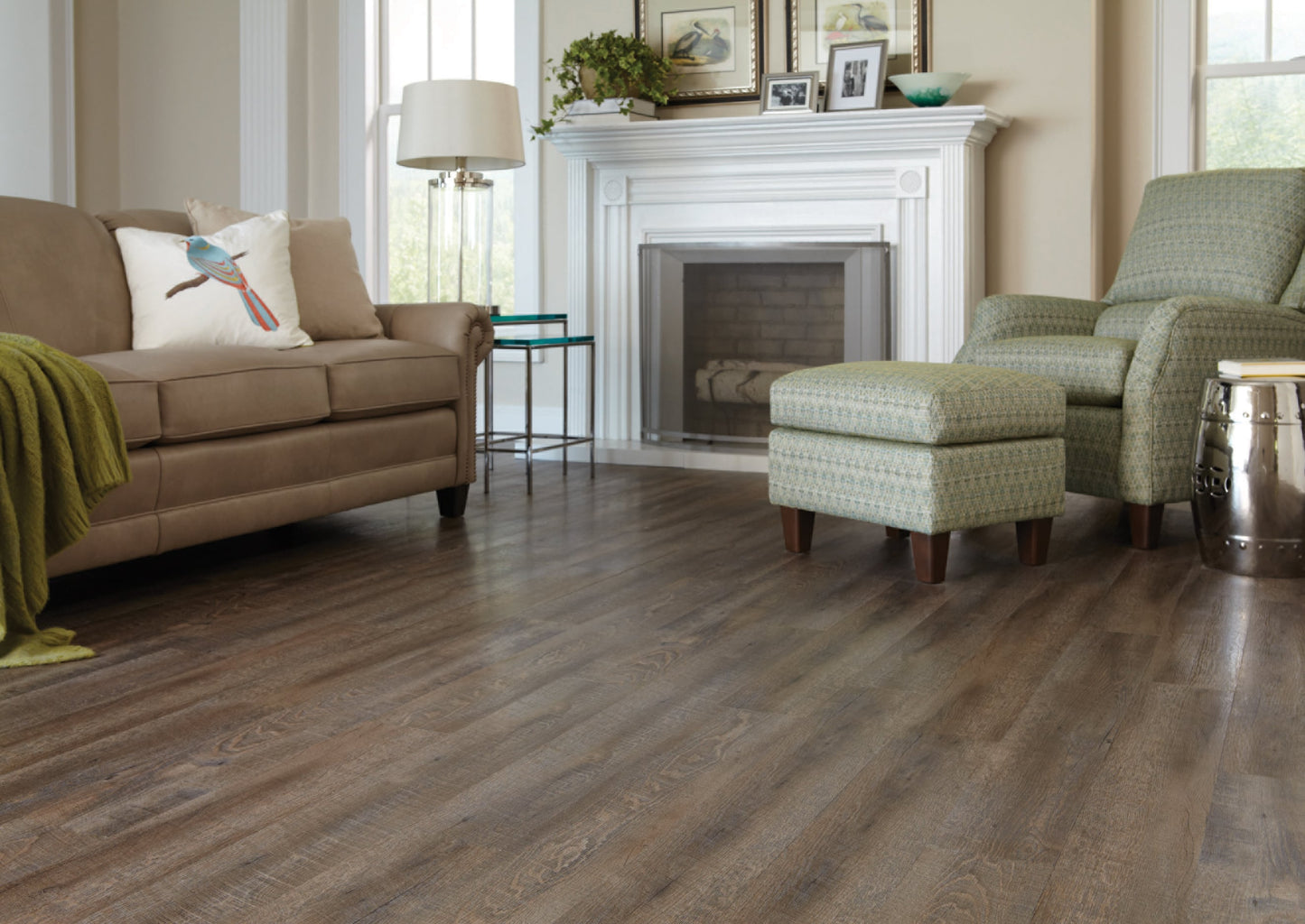 Style Selections Driftwood Brown 3-mil x 6-in W x 36-in L Water Resistant Peel and Stick Luxury Vinyl Plank Flooring (1.5-sq ft/ Piece)