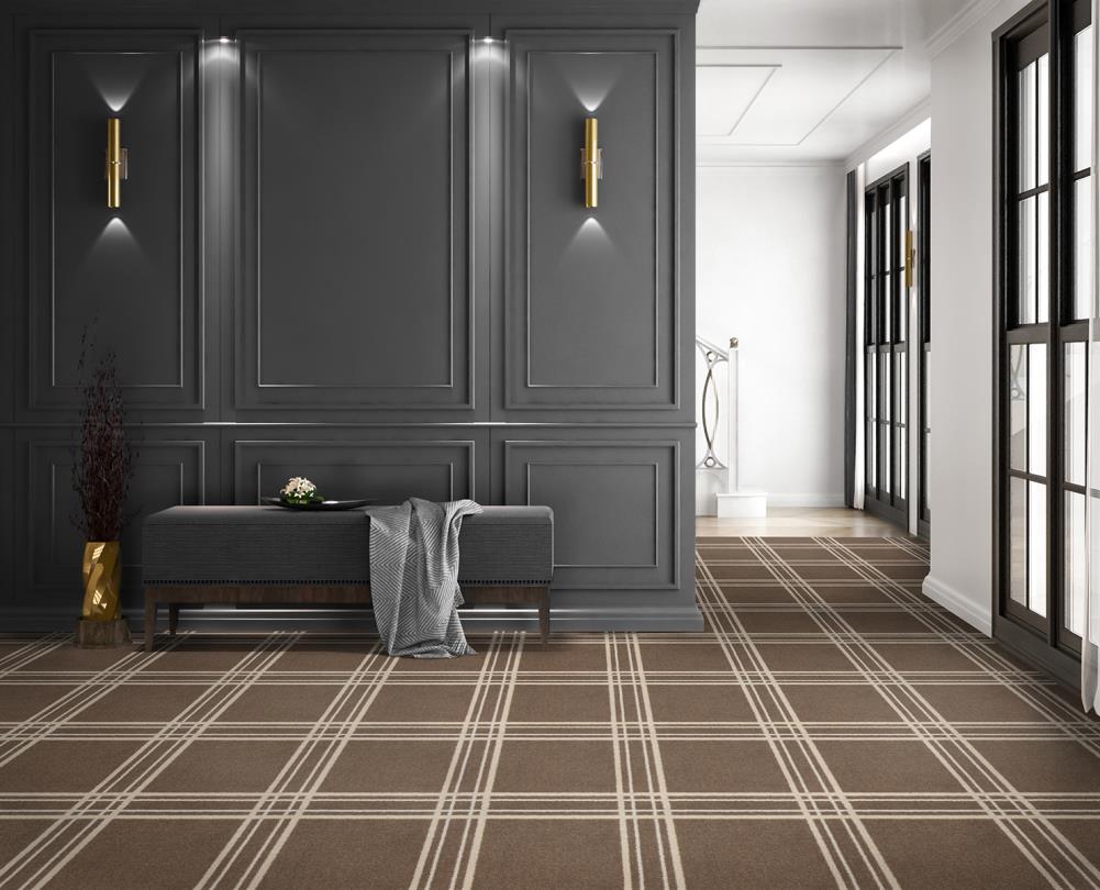 Joy Carpets Home and Office Broadfield Chocolate Brown 26-oz sq yard Nylon Pattern Indoor Carpet