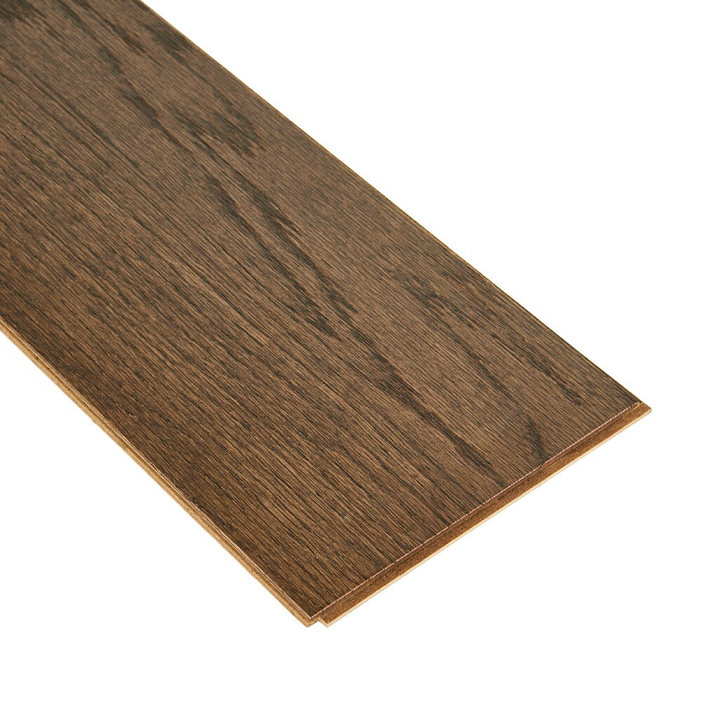 Bruce Nature of Wood Medium Brown Red Oak 6-1/2-in W x 3/8-in T x Varying Length Smooth/Traditional Engineered Hardwood Flooring (39.5-sq ft / Carton)