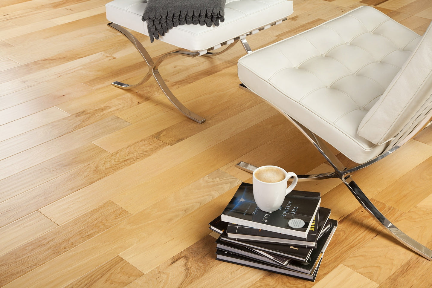 NATU Heritage Natural Hickory 5-in W x 3/8-in T x 48-in Distressed Water Resistant Engineered Hardwood Flooring (32.81-sq ft / Carton)