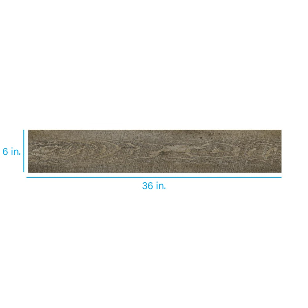 Style Selections Driftwood Brown 3-mil x 6-in W x 36-in L Water Resistant Peel and Stick Luxury Vinyl Plank Flooring (1.5-sq ft/ Piece)