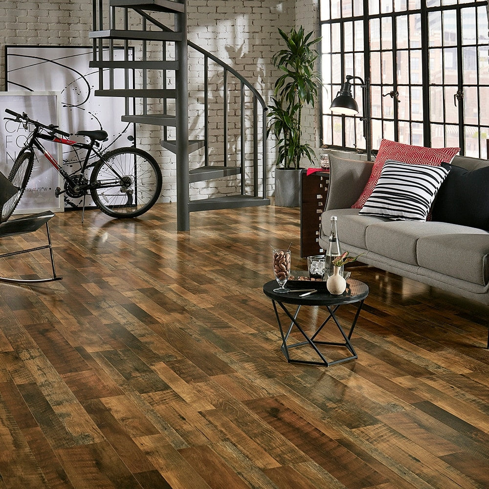 QuickStep Studio + Spill Repel Restoration Oak 12-mm T x 7-in W x 48-in L Waterproof Wood Plank Laminate Flooring (19.63-sq ft / Carton)