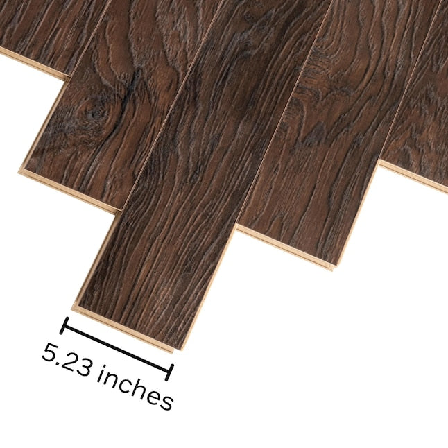 Pergo Classics Scraped Hickory 10-mm T x 5-in W x 48-in L Water Resistant Wood Plank Laminate Flooring (17.18-sq ft / Carton)