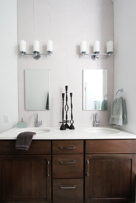 Bright White Bathroom with Soaking Tub