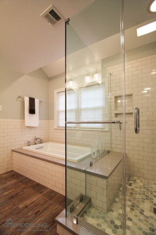 Rustic and Chic Transitional Bathroom