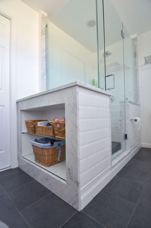 Modern Marble Master Bath Retreat in Center City