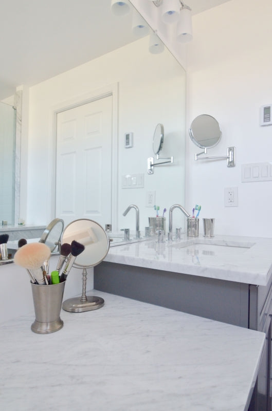 Modern Marble Master Bath Retreat in Center City