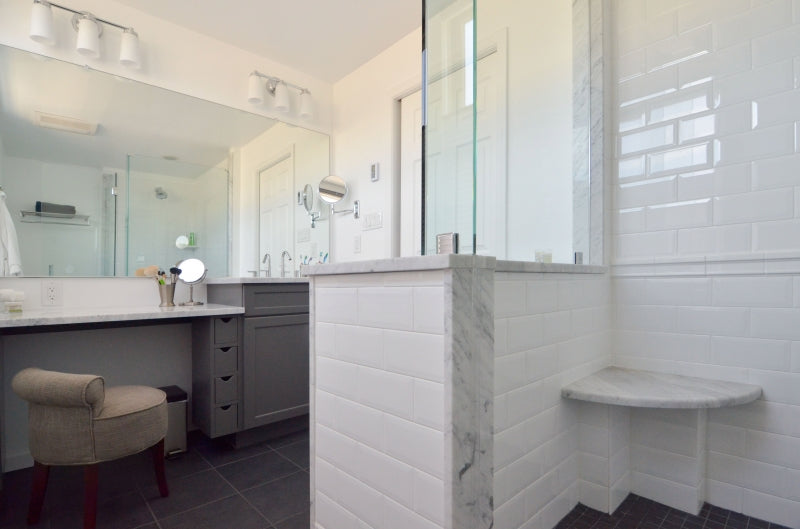 Modern Marble Master Bath Retreat in Center City