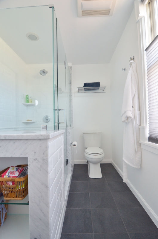 Modern Marble Master Bath Retreat in Center City