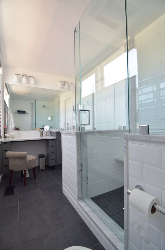 Modern Marble Master Bath Retreat in Center City