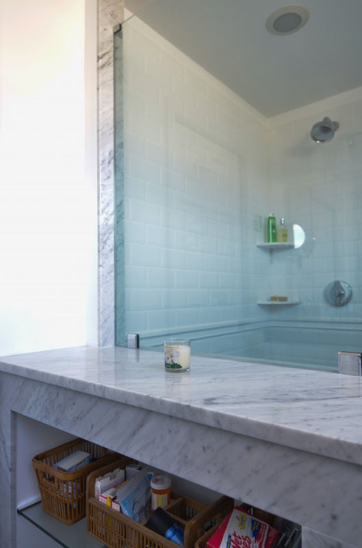 Modern Marble Master Bath Retreat in Center City
