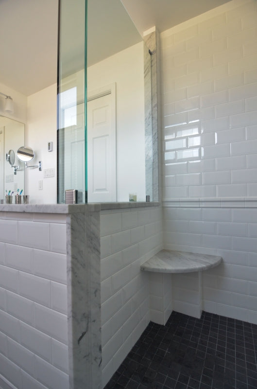 Modern Marble Master Bath Retreat in Center City