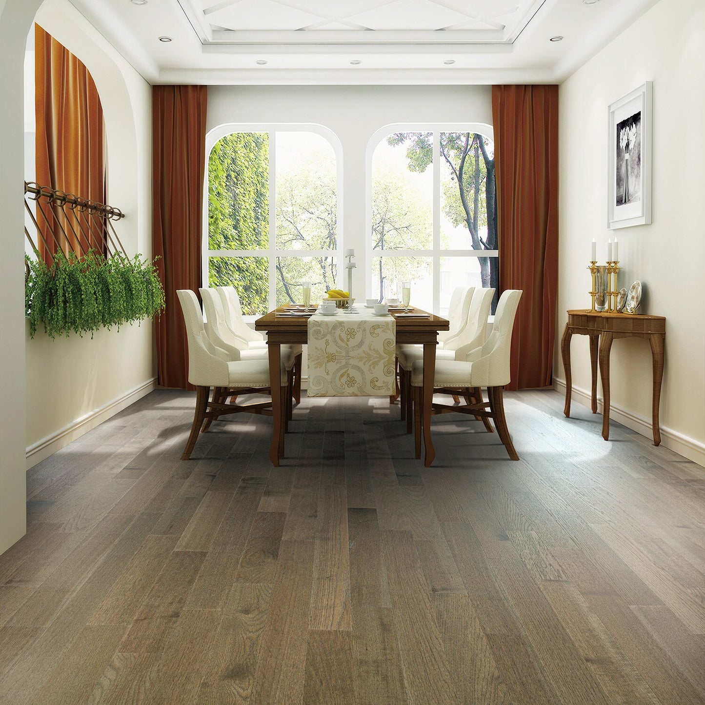 allen + roth Saddle Hickory 3-1/2-in W x 3/8-in T x 48-in Wirebrushed Engineered Hardwood Flooring (26.14-sq ft / Carton)