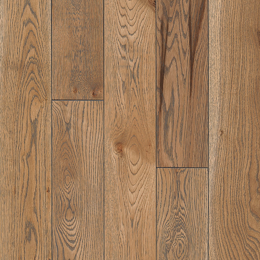 Bruce Nature of Wood Tan Red Oak 5-in W x 3/4-in T x Varying Length Wirebrushed Solid Hardwood Flooring (23.5-sq ft / Carton)