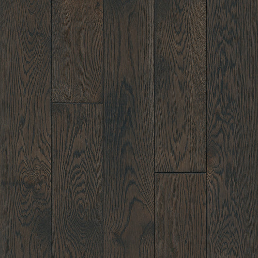 Bruce Nature of Wood Dark Gray Red Oak 5-in W x 3/4-in T x Varying Length Wirebrushed Solid Hardwood Flooring (23.5-sq ft / Carton)