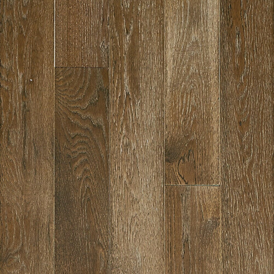 Bruce Nature of Wood Medium Brown Red Oak 5-in W x 3/4-in T x Varying Length Wirebrushed Solid Hardwood Flooring (23.5-sq ft / Carton)