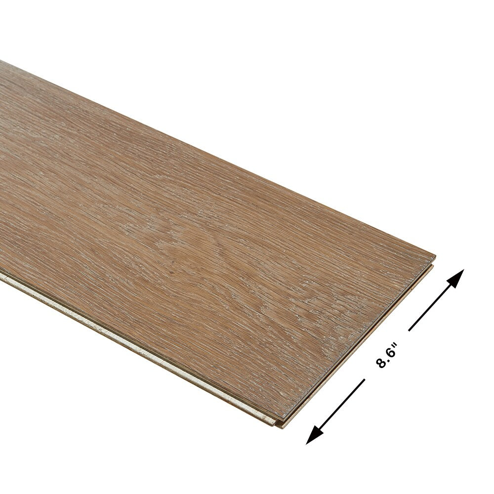 Villa Barcelona Cervello French Oak 8-21/32-in W x 9/16-in T x Varying Length Wirebrushed Engineered Hardwood Flooring (27.14-sq ft / Carton)