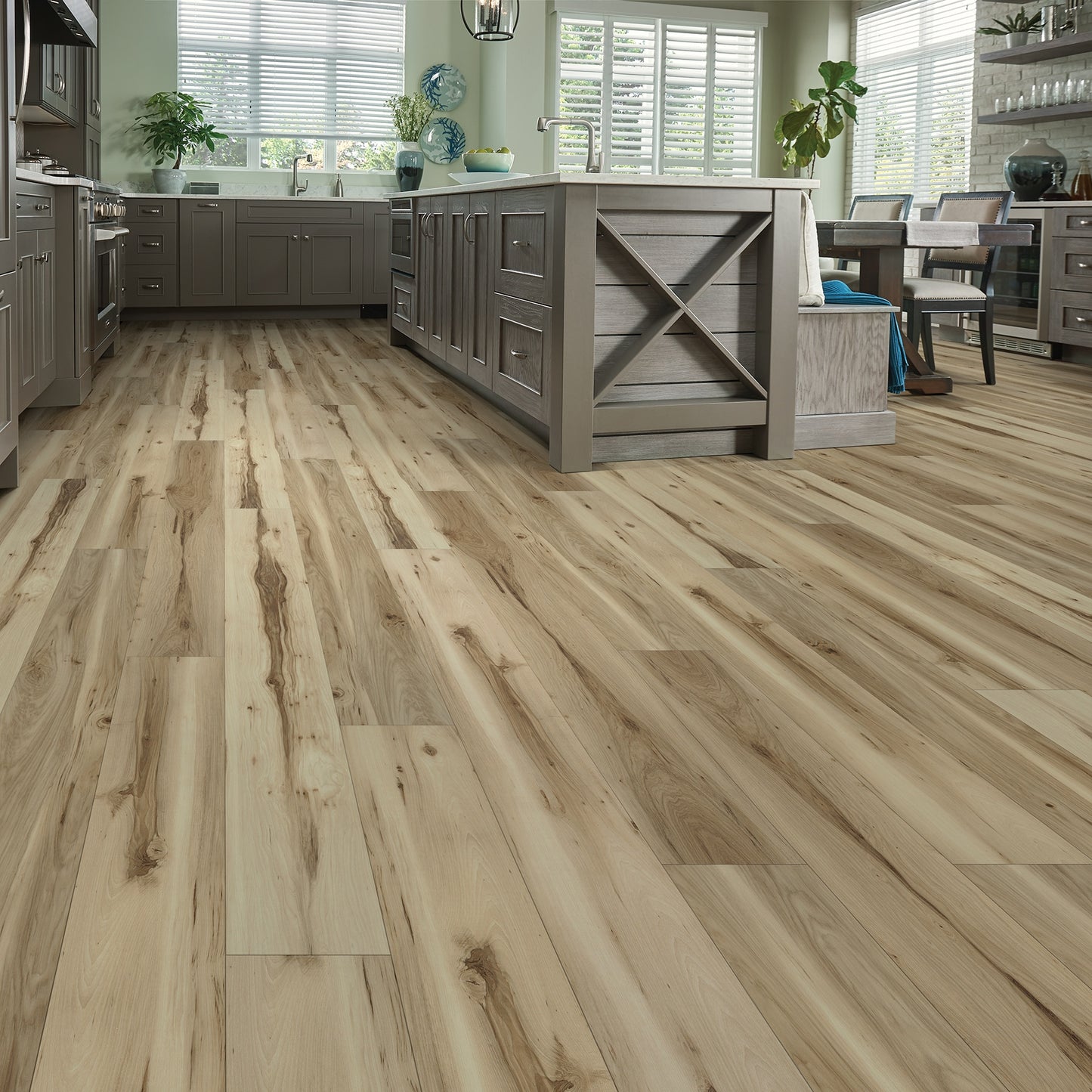 SMARTCORE XL By COREtec Floors Harvest Hickory Brown 12-mil x 9-in W x 72-in L Waterproof Interlocking Luxury Vinyl Plank Flooring (17.96-sq ft/ Carton)