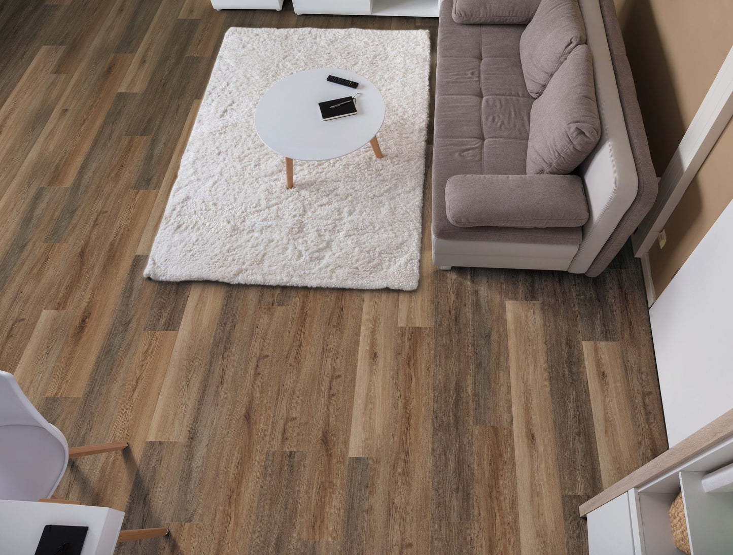 Style Selections Brunette Oak Brown 12-mil x 7-in W x 48-in L Waterproof Interlocking Luxury Vinyl Plank Flooring (23.36-sq ft/ Carton)