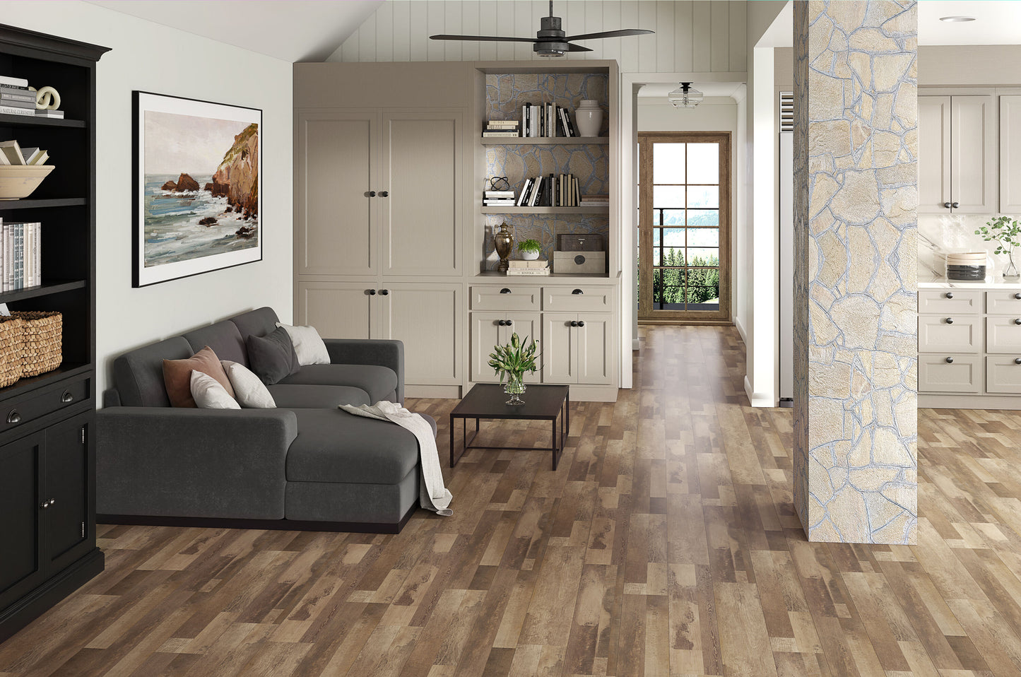 STAINMASTER Russet Brown 12-mil x 7-in W x 48-in L Waterproof Interlocking Luxury Vinyl Plank Flooring (18.78-sq ft/ Carton)