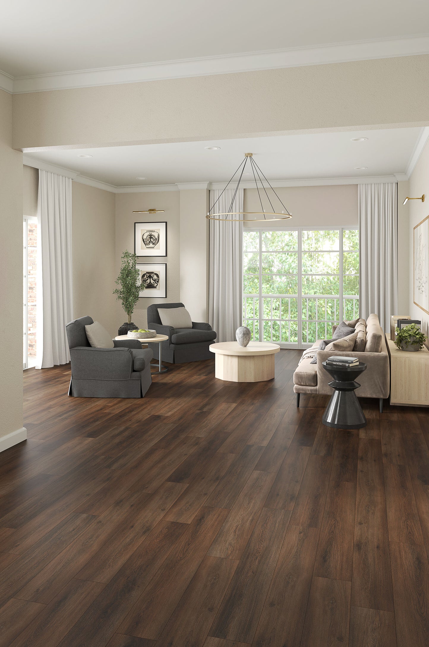 STAINMASTER Truffle Brown 12-mil x 7-in W x 48-in L Waterproof Interlocking Luxury Vinyl Plank Flooring (18.78-sq ft/ Carton)