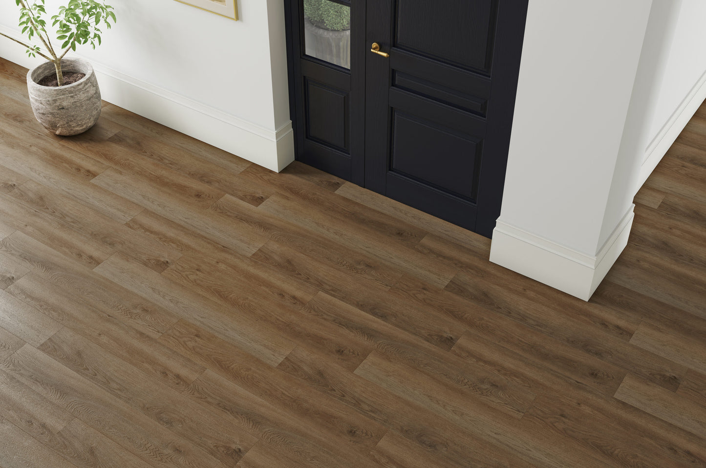 STAINMASTER Sunflour Point Brown 12-mil x 7-in W x 48-in L Waterproof Interlocking Luxury Vinyl Plank Flooring (18.78-sq ft/ Carton)