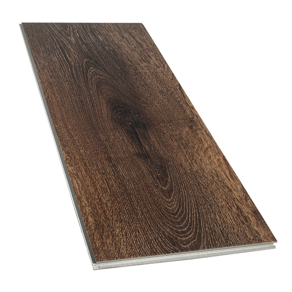 Style Selections Tudor Oak Brown 12-mil x 7-in W x 48-in L Waterproof Interlocking Luxury Vinyl Plank Flooring (23.21-sq ft/ Carton)