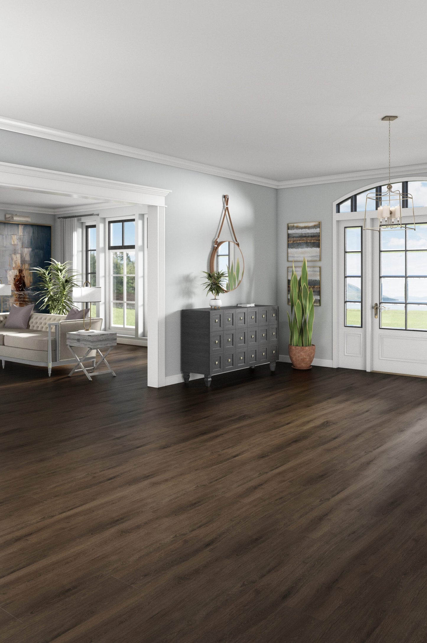 Style Selections Tudor Oak Brown 12-mil x 7-in W x 48-in L Waterproof Interlocking Luxury Vinyl Plank Flooring (23.21-sq ft/ Carton)