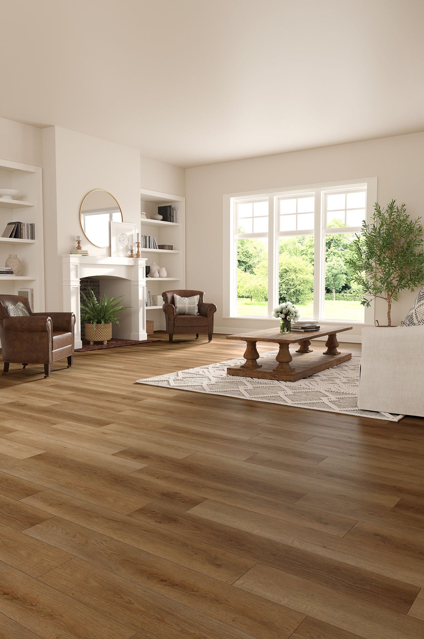 STAINMASTER Ainsley Brown 12-mil x 7-in W x 48-in L Waterproof Interlocking Luxury Vinyl Plank Flooring (18.78-sq ft/ Carton)