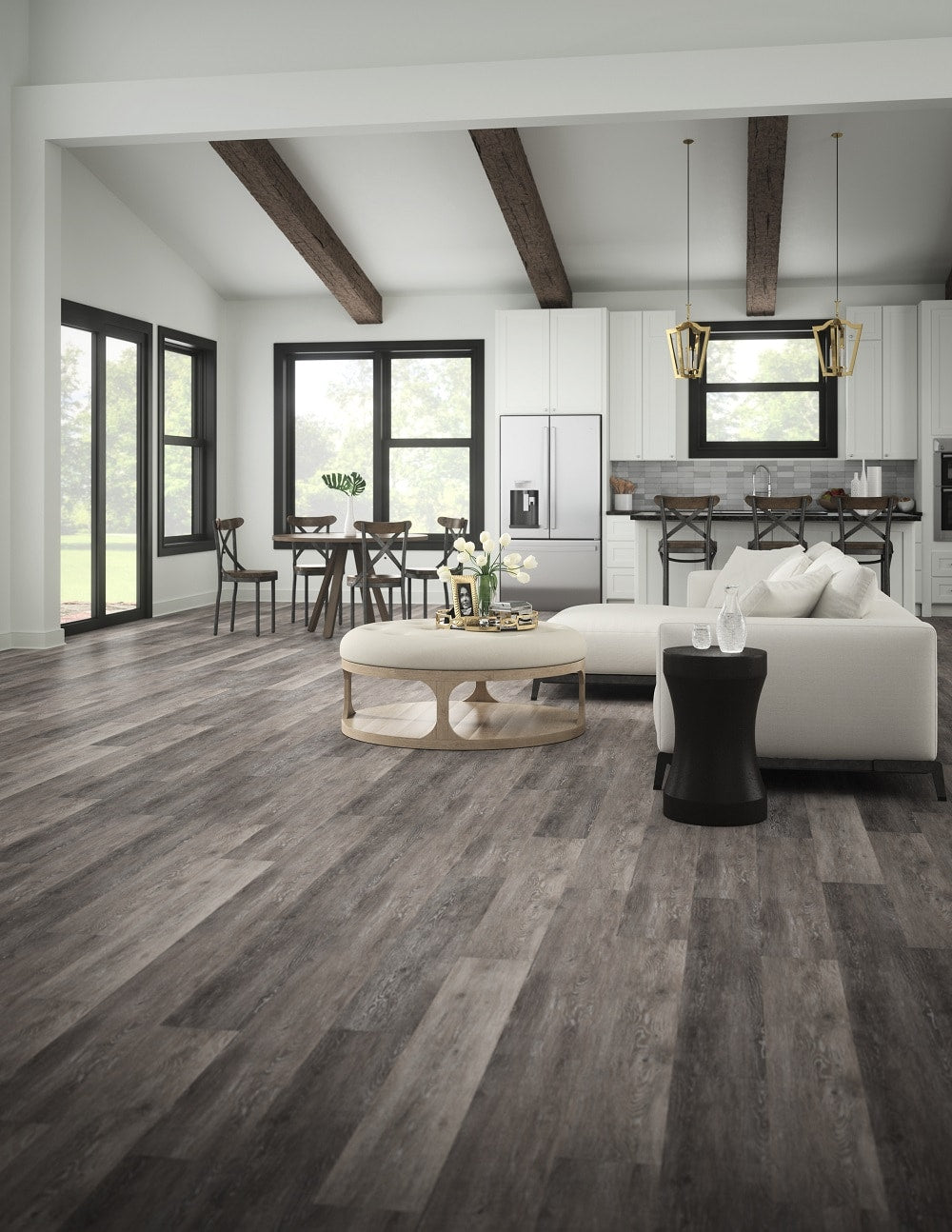 Style Selections Dove Tail Oak Gray 12-mil x 7-in W x 48-in L Waterproof Interlocking Luxury Vinyl Plank Flooring (23.21-sq ft/ Carton)