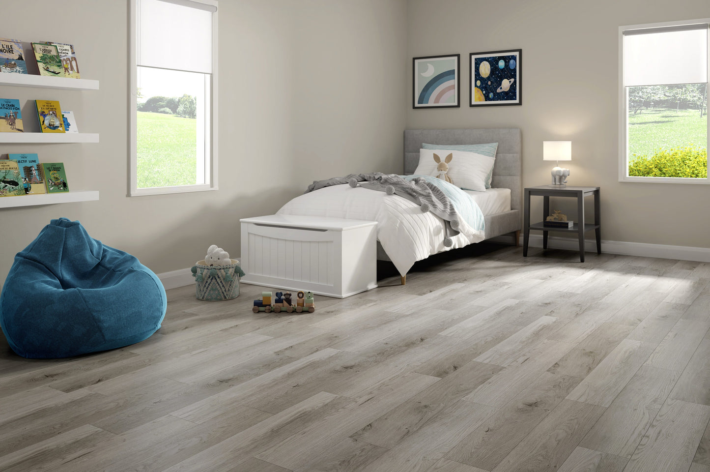 Style Selections Tanglewood Birch Gray 3-mil x 6-in W x 36-in L Water Resistant Peel and Stick Luxury Vinyl Plank Flooring (1.5-sq ft/ Piece)