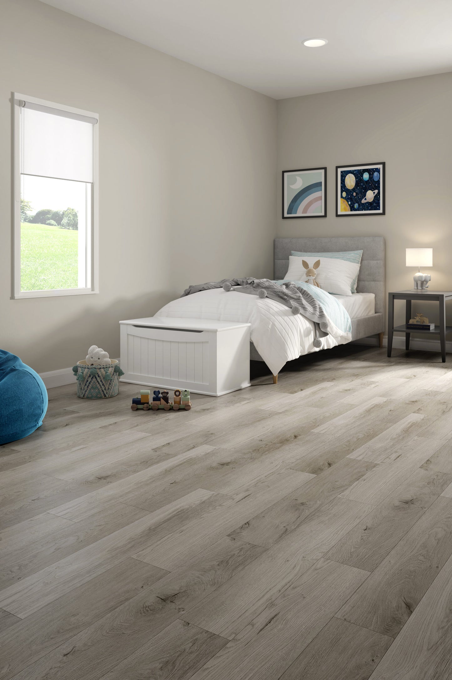 Style Selections Tanglewood Birch Gray 3-mil x 6-in W x 36-in L Water Resistant Peel and Stick Luxury Vinyl Plank Flooring (1.5-sq ft/ Piece)