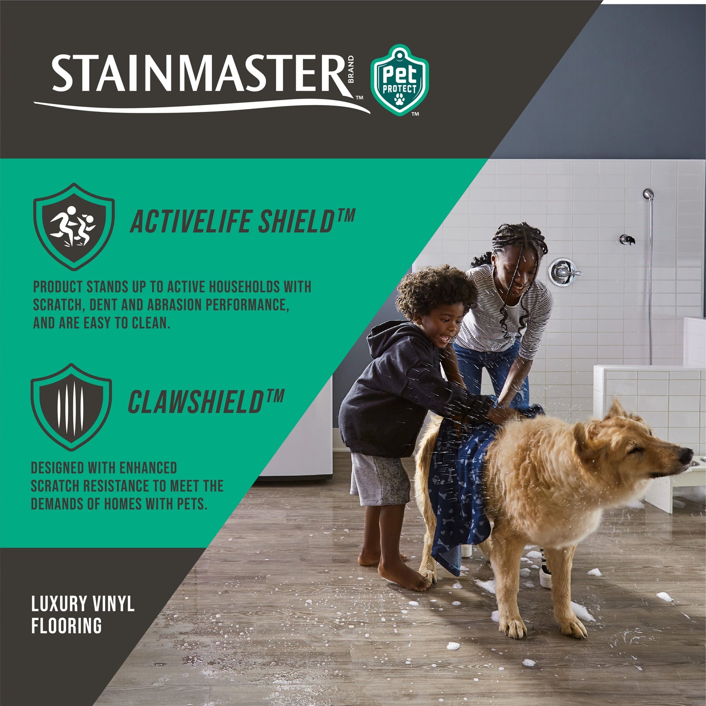 STAINMASTER PetProtect Trelawney Oak Gray 20-mil x 7-in W x 48-in L Waterproof Interlocking Luxury Vinyl Plank Flooring (19.22-sq ft/ Carton)