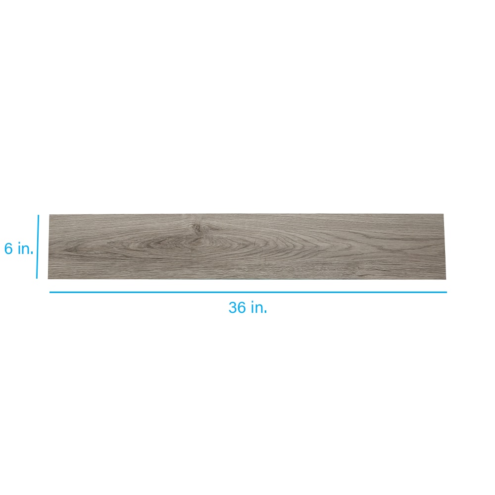 Style Selections Tanglewood Birch Gray 3-mil x 6-in W x 36-in L Water Resistant Peel and Stick Luxury Vinyl Plank Flooring (1.5-sq ft/ Piece)