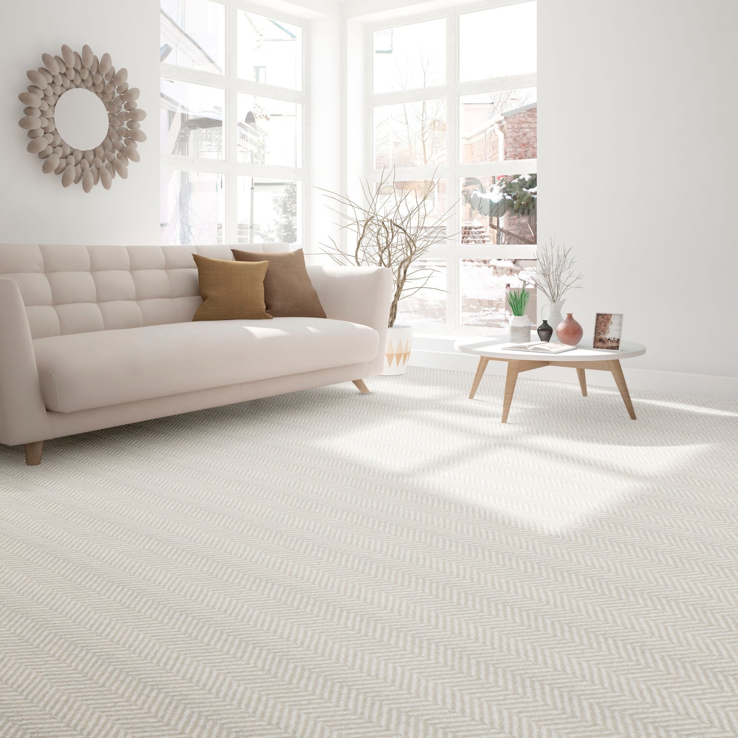 Home and Office Impressions Dove Off-white 26-oz sq yard Nylon Pattern Indoor Carpet