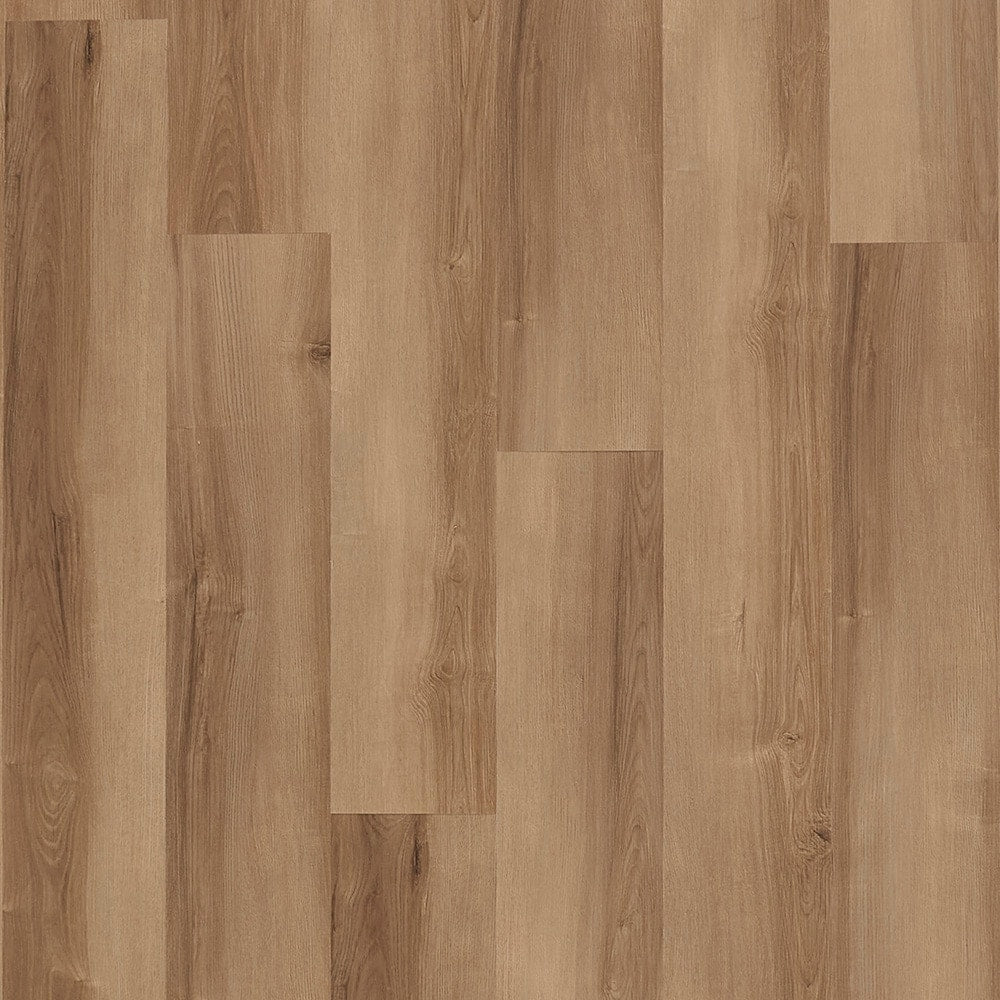 STAINMASTER Vernon Hickory Brown 12-mil x 7-3/32-in W x 47-in L Waterproof Interlocking Luxury Vinyl Plank Flooring (17.33-sq ft/ Carton)