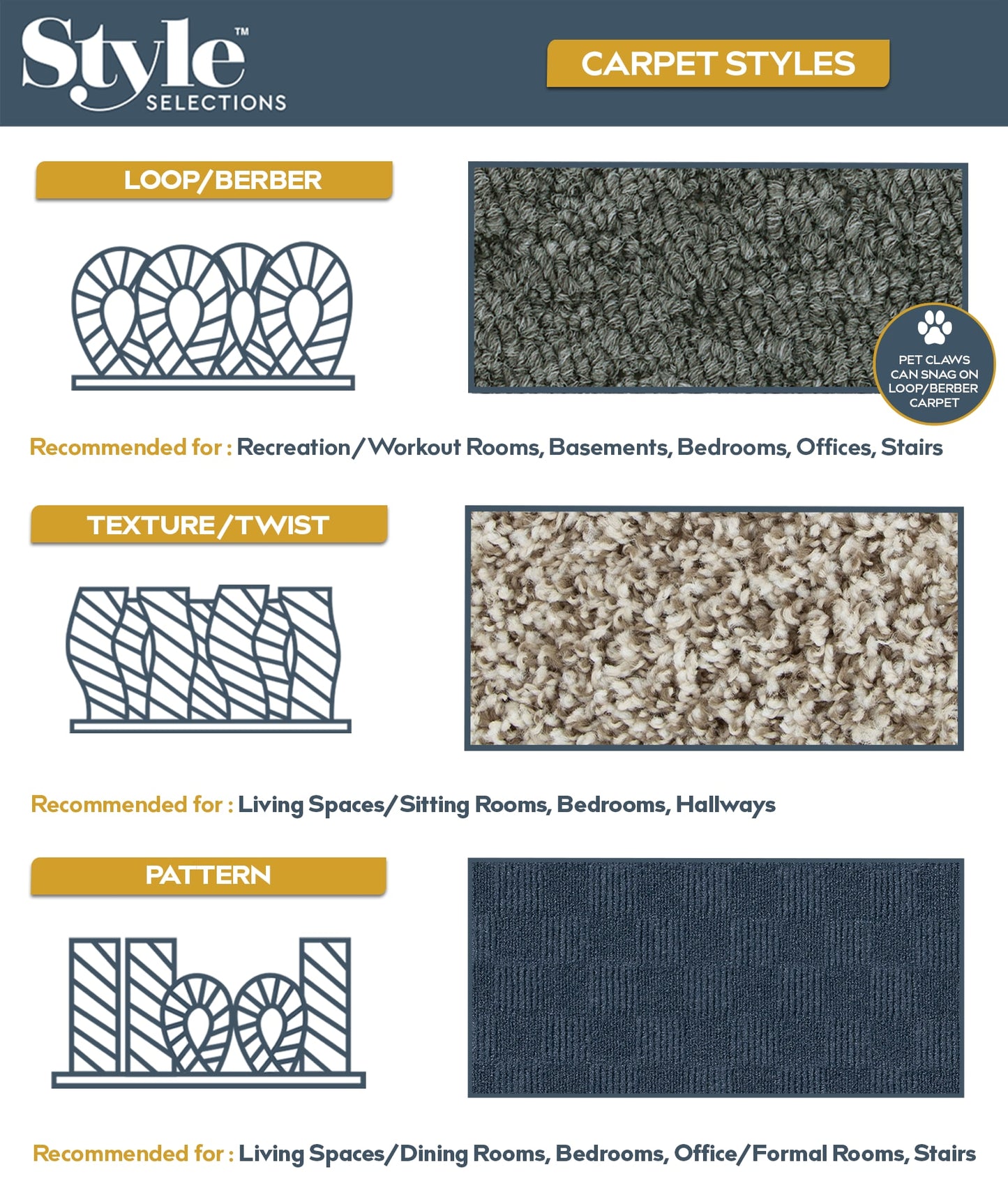 Style Selections Contemporary Feel DS Ash Gray 20-oz sq yard Solution-dyed Polyester Textured Indoor Carpet