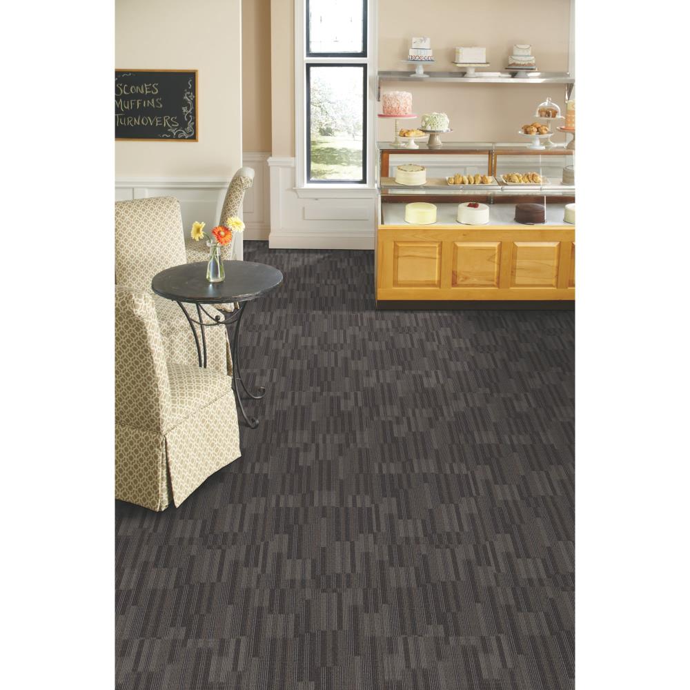 Common Area 24-in x 24-in Ferrous Brown Commercial/Residential Adhesive Indoor Carpet Tile (96-sq ft)