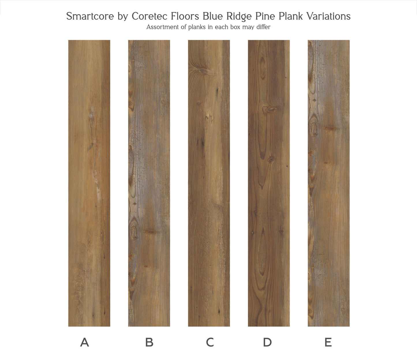 SMARTCORE By COREtec Floors Blue Ridge Pine Brown 12-mil x 6-in W x 48-in L Waterproof Interlocking Luxury Vinyl Plank Flooring (15.76-sq ft/ Carton)