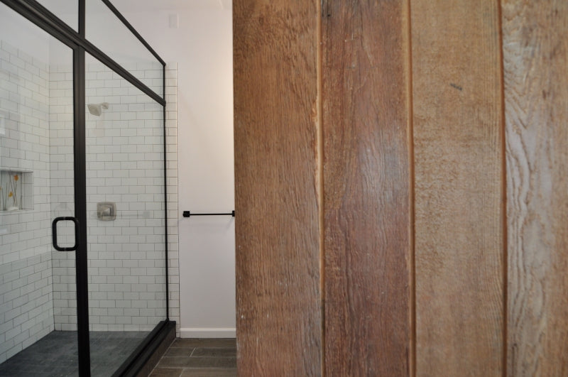 Modern Industrial Bathroom with Organic Elements