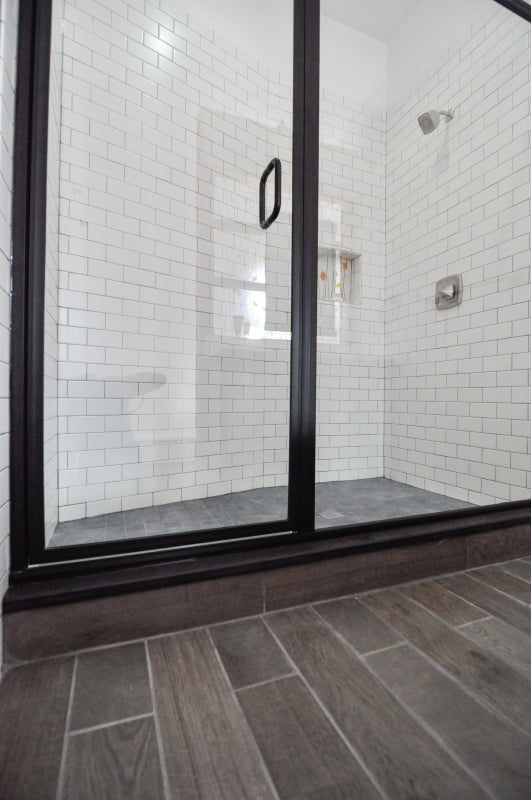 Modern Industrial Bathroom with Organic Elements